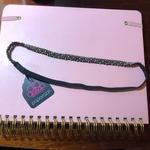 NWT Paparazzi Beaded Black Headband